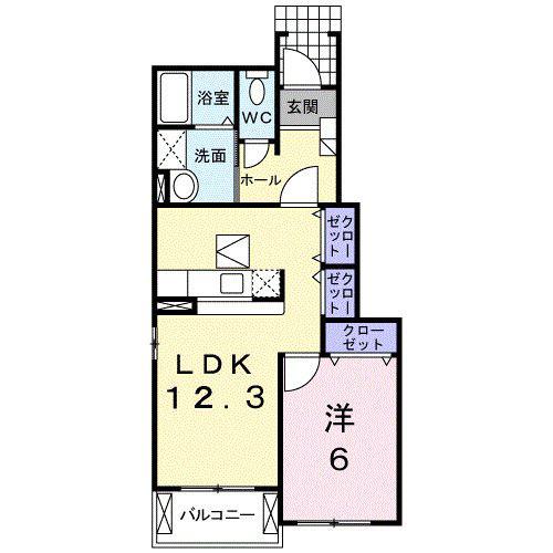 MAMAISONA(1LDK/1階)の間取り写真