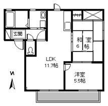 エトス20 E(2LDK/2階)の間取り写真
