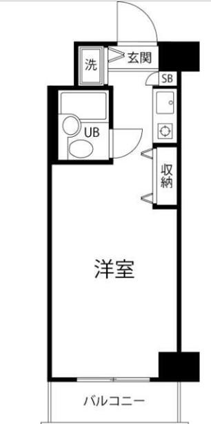 TS GARDEN新丸子(ワンルーム/8階)の間取り写真