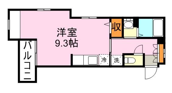 プランドール5(ワンルーム/5階)の間取り写真
