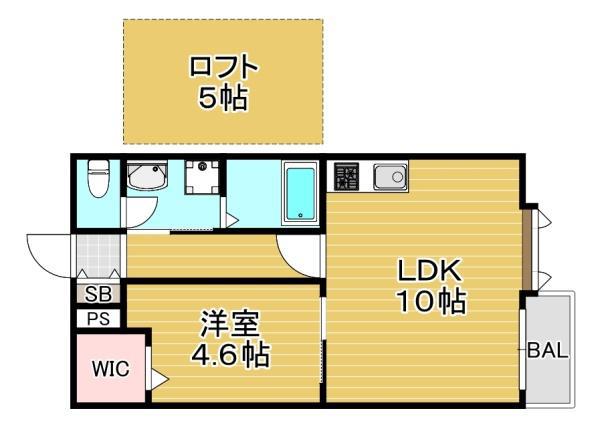 ラ・グリシーヌ F(1LDK/2階)の間取り写真