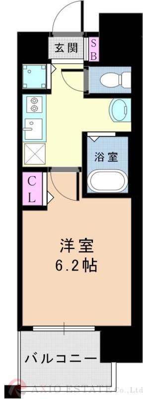 ララプレイス新大阪シエスタ(1K/7階)の間取り写真
