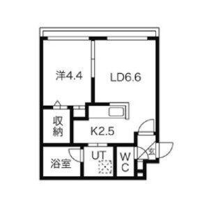 スペランツァマルヤマ(1LDK/1階)の間取り写真