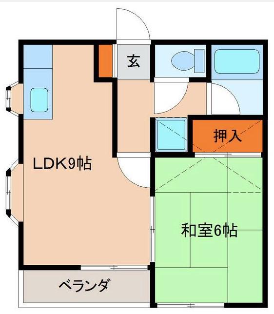 パルメゾンN(2LDK/2階)の間取り写真