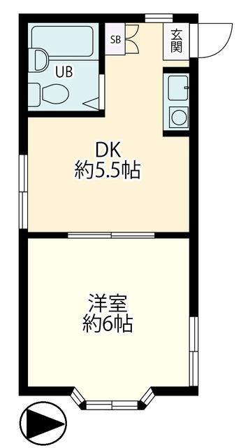 ビレッヂマウンテン東長崎(1DK/1階)の間取り写真
