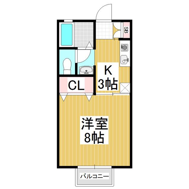 セジュールイワモトA(1K/1階)の間取り写真