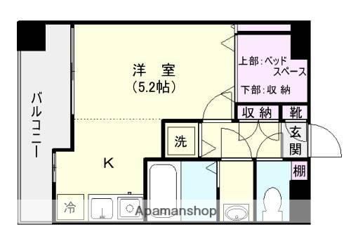 エルグレイス荒田(ワンルーム/4階)の間取り写真