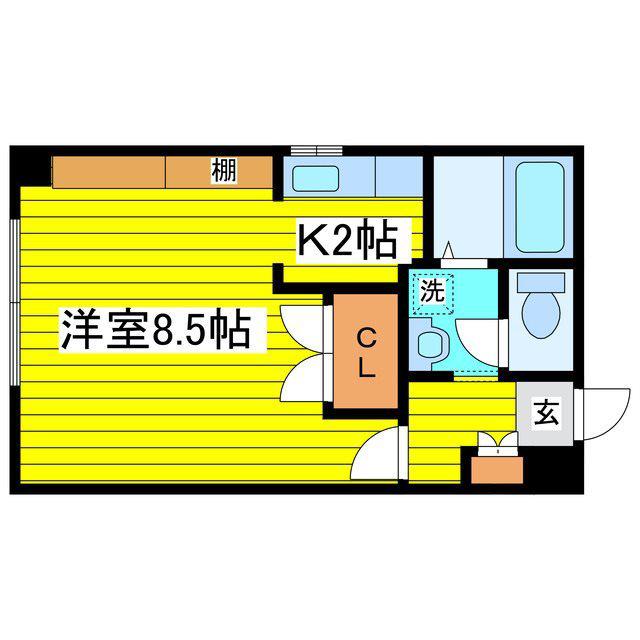 トミイビルNO17(1K/8階)の間取り写真