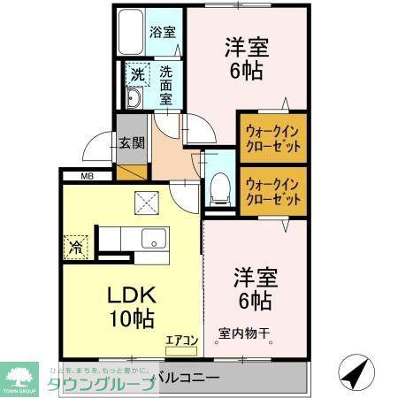 グレイス(2LDK/1階)の間取り写真