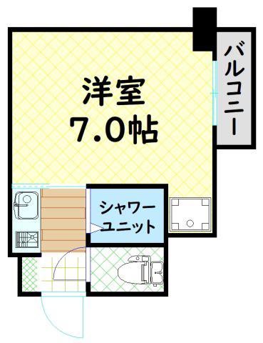 大正メゾン(1K/5階)の間取り写真