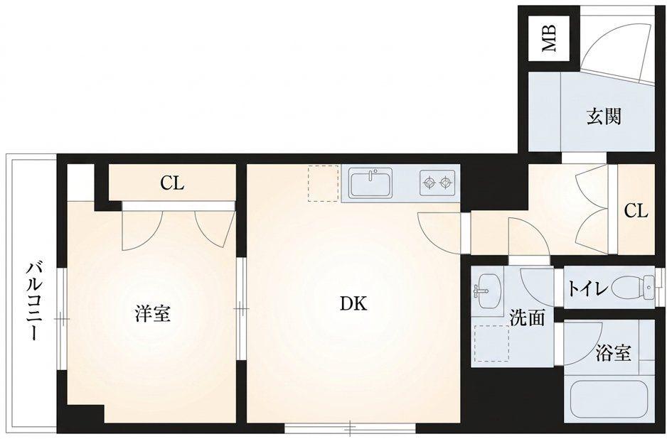 ティーケー青葉台(1LDK/3階)の間取り写真