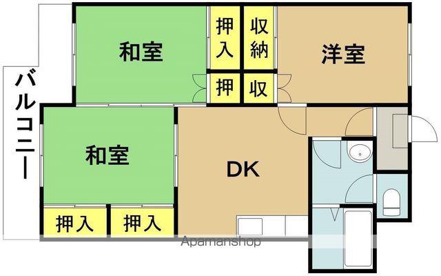 小山ハイツI(3DK/4階)の間取り写真