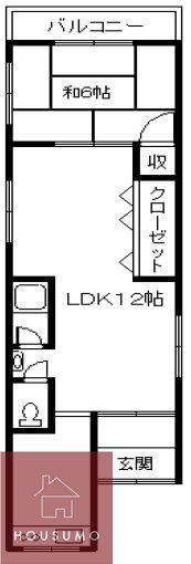 本多マンション(1LDK/3階)の間取り写真