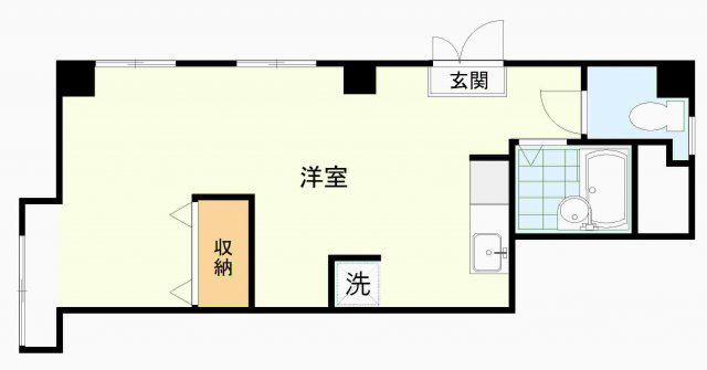 プロスパープラザ(ワンルーム/2階)の間取り写真