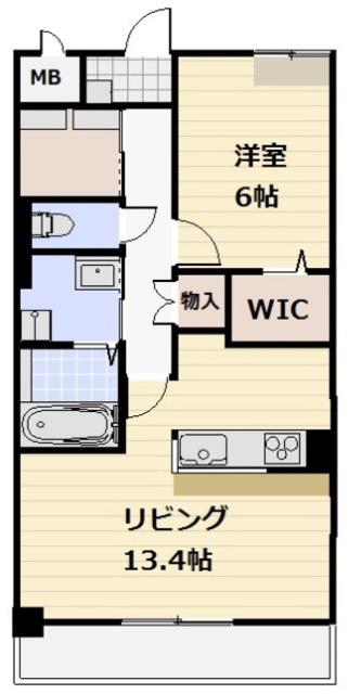 ラ・ブリエ小幡(1LDK/1階)の間取り写真