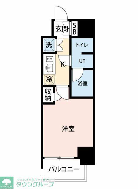 マイナビSTAYアーバンオアシス川崎小川町(1K/13階)の間取り写真