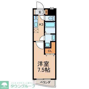 シャリテ花澤(1K/1階)の間取り写真