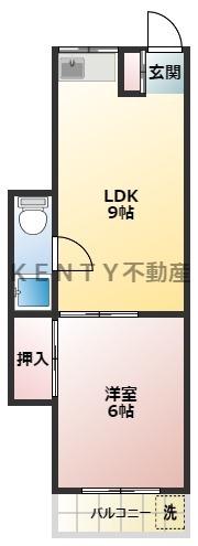 佐野マンション(1LDK/3階)の間取り写真