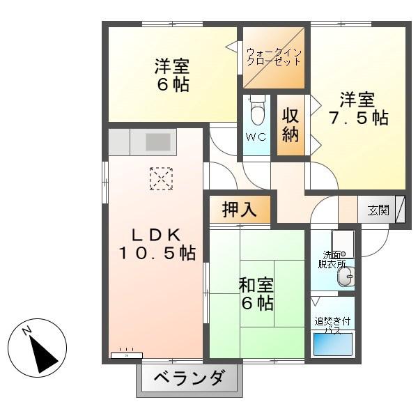 プルミエール(3LDK/1階)の間取り写真
