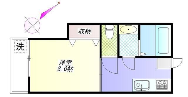 ハイツ栄蓮(1K/1階)の間取り写真