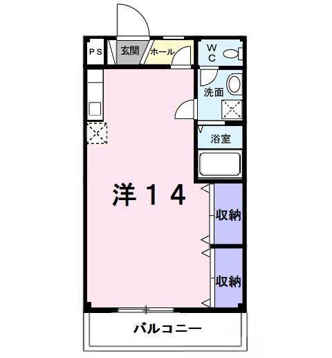 朝日コーポ(ワンルーム/2階)の間取り写真