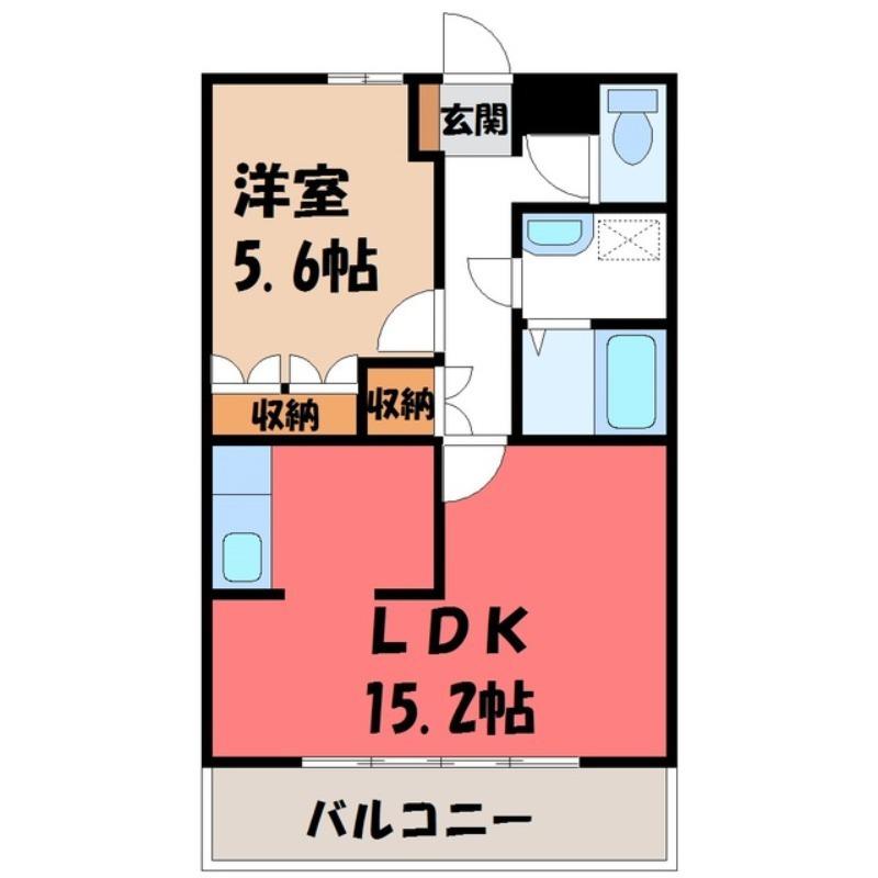 ドリーム(1LDK/2階)の間取り写真