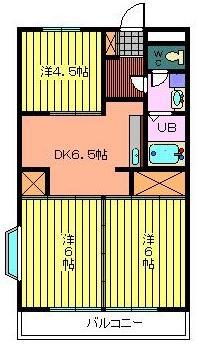 パークマンション上尾(3DK/1階)の間取り写真