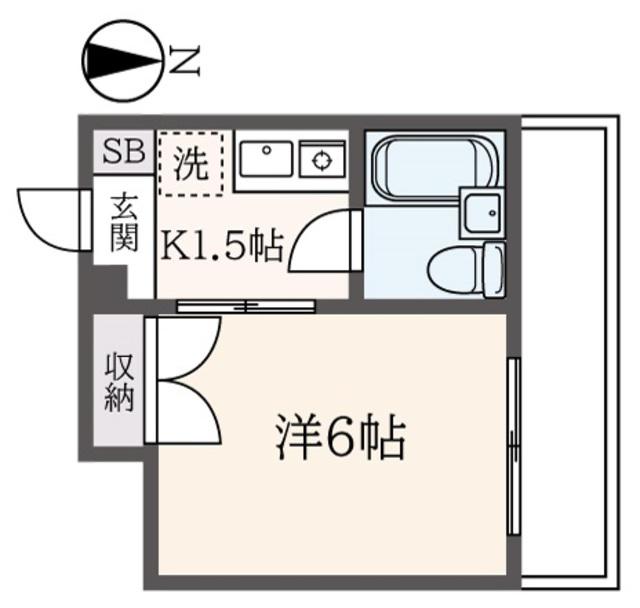 サンピアビル(1K/3階)の間取り写真