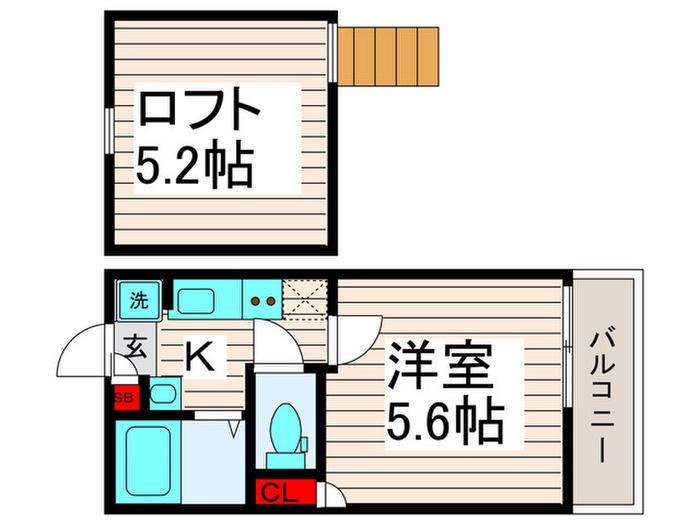 グランディア西新井(1K/3階)の間取り写真