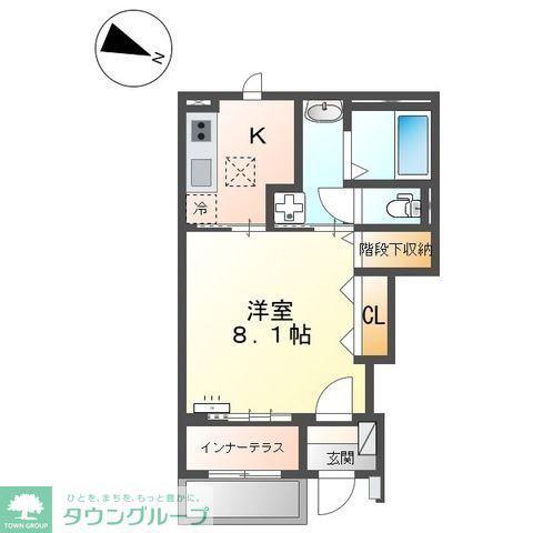 北区今羽町アパート工事(1K/1階)の間取り写真
