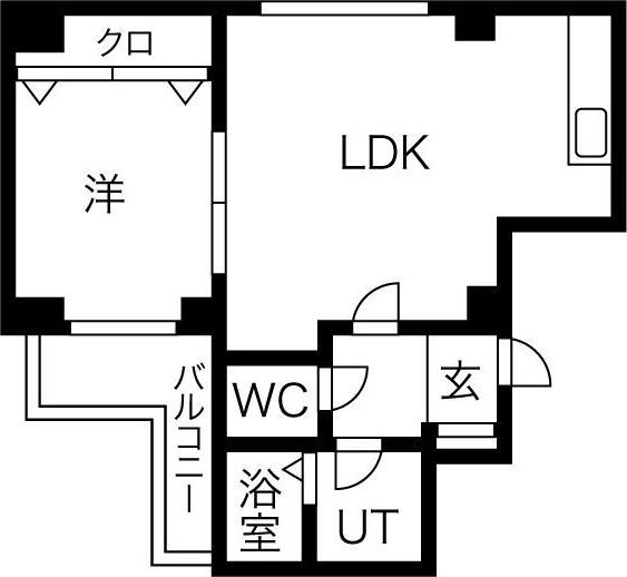 ハウスサークヒル(1LDK/2階)の間取り写真
