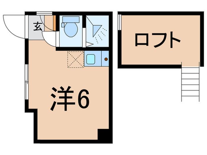 子安さくら(ワンルーム/2階)の間取り写真