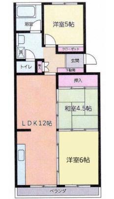 小林ハイツ(3LDK/2階)の間取り写真