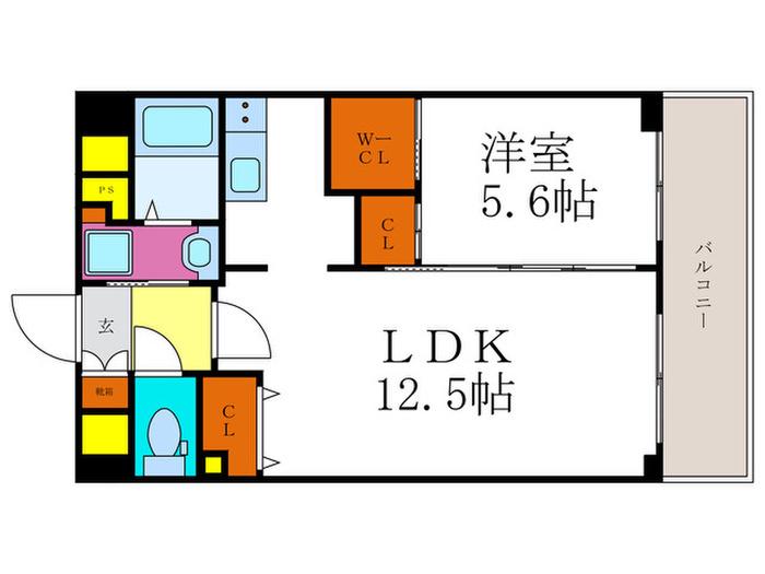 サンクチュアリ桂川(1LDK/4階)の間取り写真