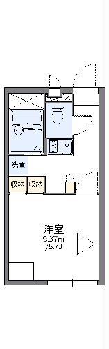 レオパレスセジュール エム(1K/2階)の間取り写真