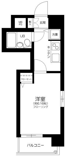 日神パレステージ三田(1K/3階)の間取り写真