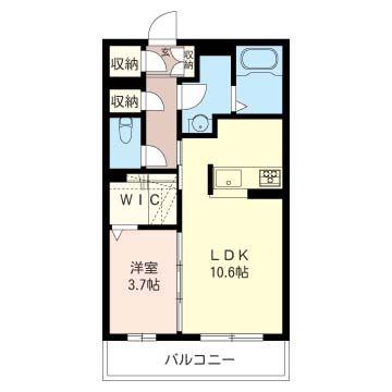 グランクレスト(1LDK/1階)の間取り写真