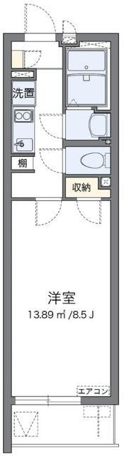 クレイノショコラ(1K/3階)の間取り写真