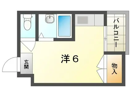 ニューハイツ桜II(ワンルーム/3階)の間取り写真