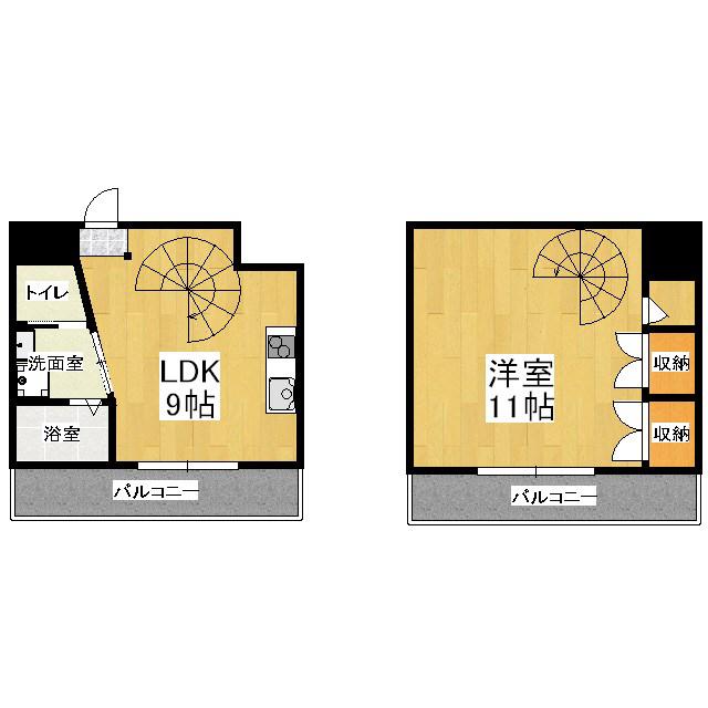 K FLAT(1LDK/7階)の間取り写真