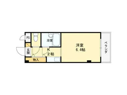 マンション末広(1K/3階)の間取り写真