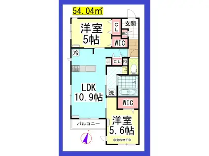 AF 湘南台メゾンフォーサイト(2LDK/3階)の間取り写真