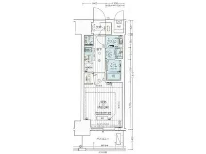 エステムコート大阪ウエスト(1K/12階)の間取り写真