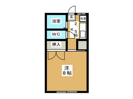 キャンバス21(1K/1階)の間取り写真