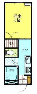 ROOSTER(1K/2階)の間取り写真