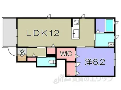 ブリージー・ガーデン(1LDK/1階)の間取り写真