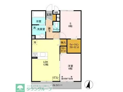 エクセル弐番館(1SLDK/2階)の間取り写真