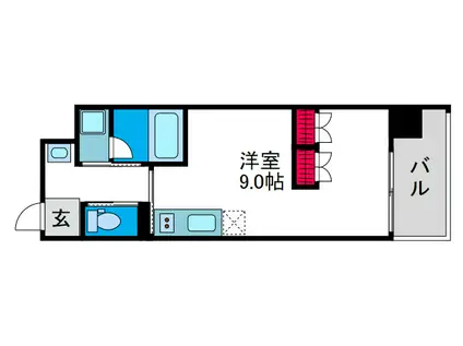 M S HARBOR GRACE(ワンルーム/4階)の間取り写真