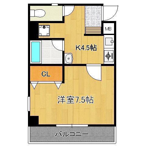 ピアーノKM21(1K/5階)の間取り写真
