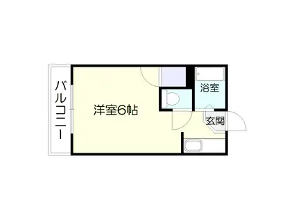 セレンディ小松原(1K/3階)の間取り写真